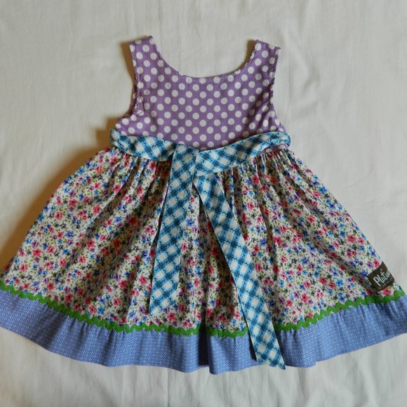 Girls size 4 Dress Matilda Jane Platinum Floral Spring Easter - Picture 5 of 6